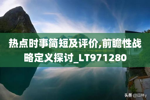 热点时事简短及评价,前瞻性战略定义探讨_LT971280