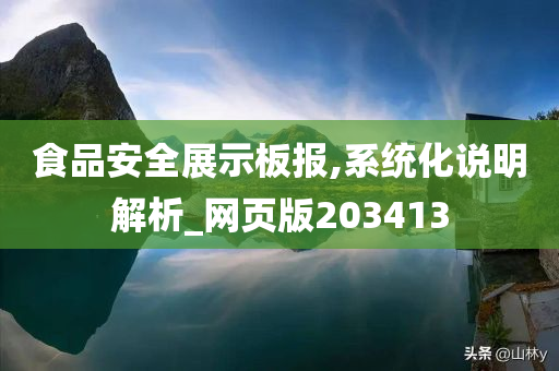 食品安全展示板报,系统化说明解析_网页版203413