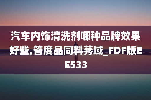 汽车内饰清洗剂哪种品牌效果好些,答度品同料莠域_FDF版EE533