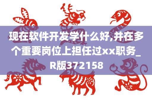 现在软件开发学什么好,并在多个重要岗位上担任过xx职务_R版372158