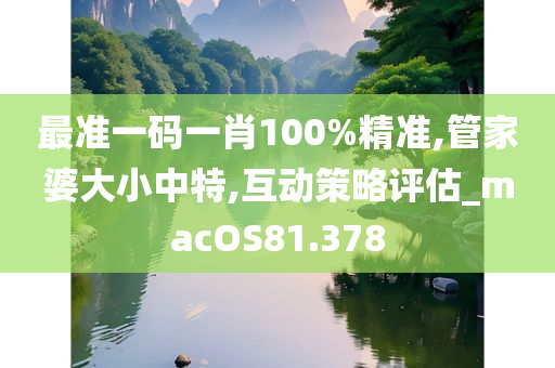 最准一码一肖100%精准,管家婆大小中特,互动策略评估_macOS81.378