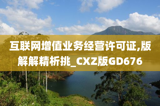 互联网增值业务经营许可证,版解解精析挑_CXZ版GD676