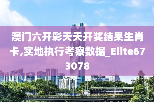 澳门六开彩天天开奖结果生肖卡,实地执行考察数据_Elite673078