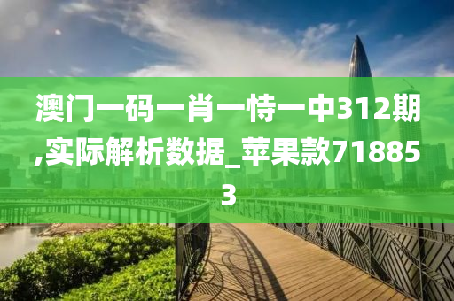 澳门一码一肖一恃一中312期,实际解析数据_苹果款718853