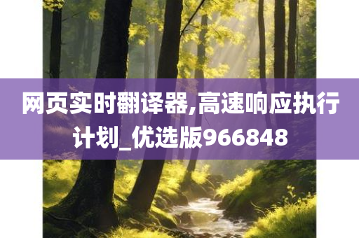 网页实时翻译器,高速响应执行计划_优选版966848