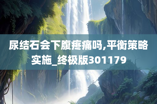 尿结石会下腹疼痛吗,平衡策略实施_终极版301179