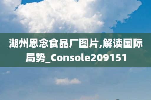 湖州思念食品厂图片,解读国际局势_Console209151