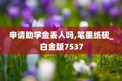 申请助学金丢人吗,笔墨纸砚_白金版7537