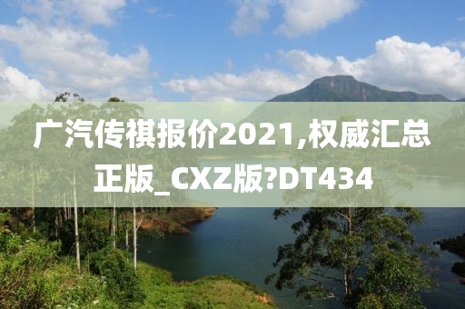 广汽传祺报价2021,权威汇总正版_CXZ版?DT434