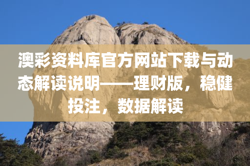 澳彩资料库官方网站下载与动态解读说明——理财版，稳健投注，数据解读