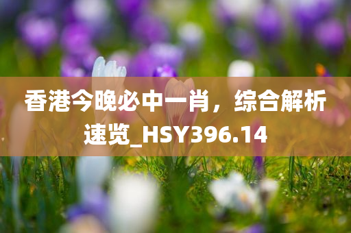 香港今晚必中一肖，综合解析速览_HSY396.14