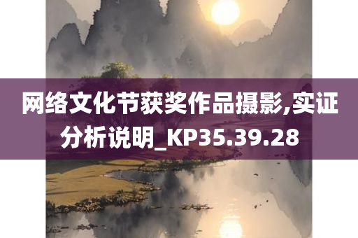 网络文化节获奖作品摄影,实证分析说明_KP35.39.28