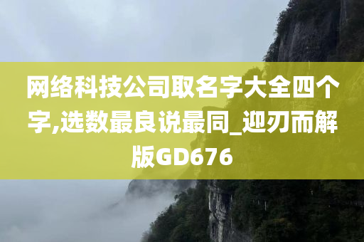 网络科技公司取名字大全四个字,选数最良说最同_迎刃而解版GD676