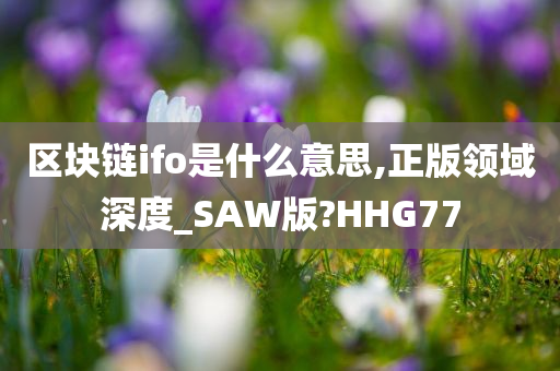 区块链ifo是什么意思,正版领域深度_SAW版?HHG77