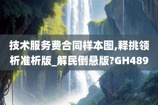 技术服务费合同样本图,释挑领析准析版_解民倒悬版?GH489