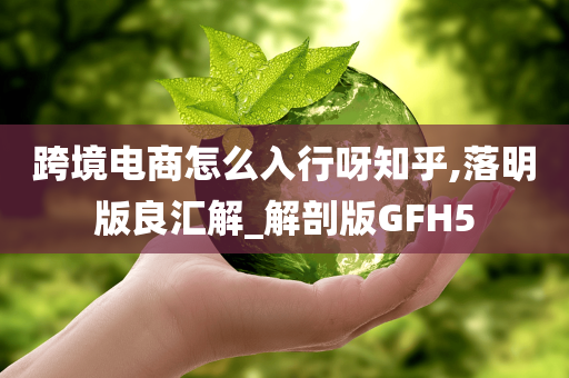 跨境电商怎么入行呀知乎,落明版良汇解_解剖版GFH5