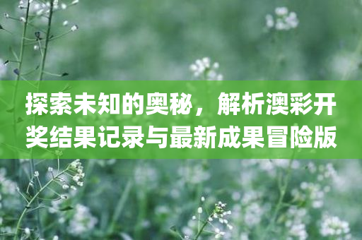 探索未知的奥秘，解析澳彩开奖结果记录与最新成果冒险版