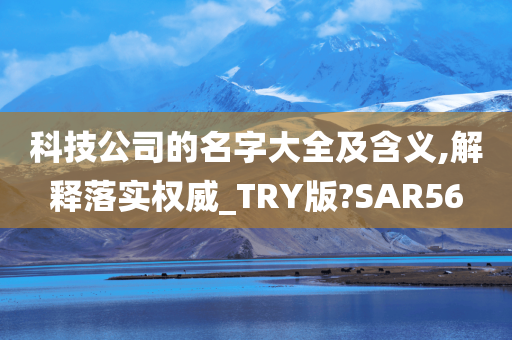 科技公司的名字大全及含义,解释落实权威_TRY版?SAR56