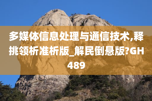 多媒体信息处理与通信技术,释挑领析准析版_解民倒悬版?GH489