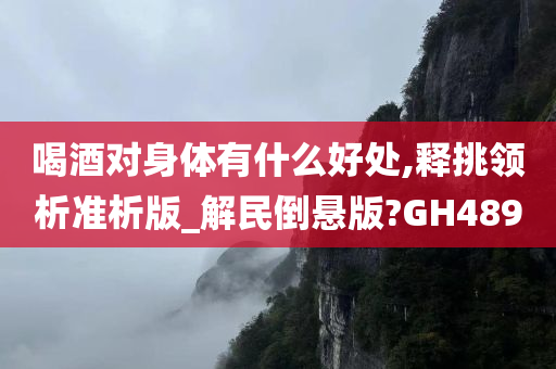 喝酒对身体有什么好处,释挑领析准析版_解民倒悬版?GH489