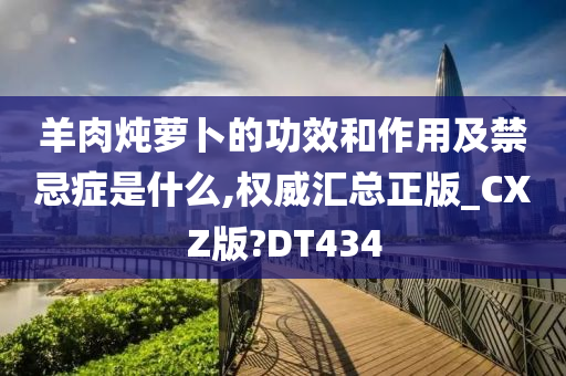 羊肉炖萝卜的功效和作用及禁忌症是什么,权威汇总正版_CXZ版?DT434