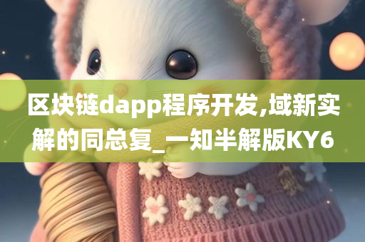 区块链dapp程序开发,域新实解的同总复_一知半解版KY6