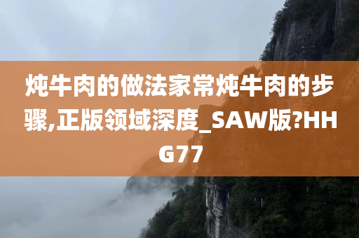 炖牛肉的做法家常炖牛肉的步骤,正版领域深度_SAW版?HHG77