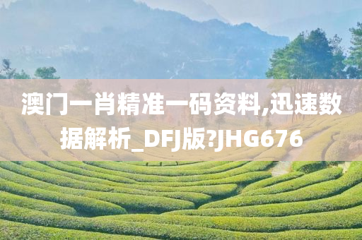 澳门一肖精准一码资料,迅速数据解析_DFJ版?JHG676