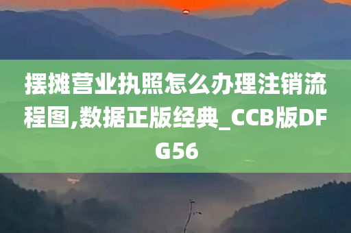 摆摊营业执照怎么办理注销流程图,数据正版经典_CCB版DFG56