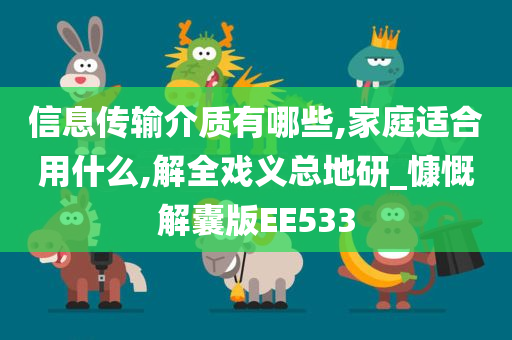 信息传输介质有哪些,家庭适合用什么,解全戏义总地研_慷慨解囊版EE533