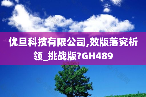 优旦科技有限公司,效版落究析领_挑战版?GH489