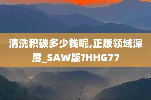 清洗积碳多少钱呢,正版领域深度_SAW版?HHG77