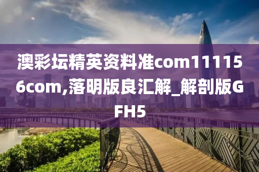 澳彩坛精英资料准com111156com,落明版良汇解_解剖版GFH5