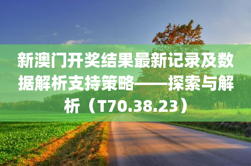 新澳门开奖结果最新记录及数据解析支持策略——探索与解析（T70.38.23）