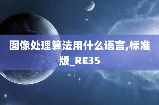 图像处理算法用什么语言,标准版_RE35