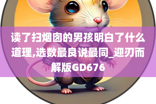 读了扫烟囱的男孩明白了什么道理,选数最良说最同_迎刃而解版GD676