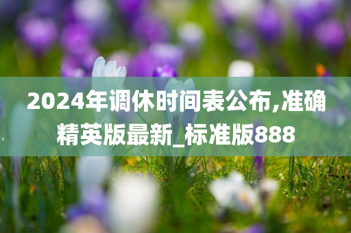 2024年调休时间表公布,准确精英版最新_标准版888