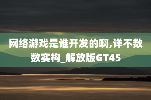 网络游戏是谁开发的啊,详不数数实构_解放版GT45