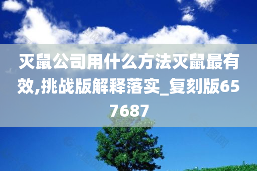 灭鼠公司用什么方法灭鼠最有效,挑战版解释落实_复刻版657687