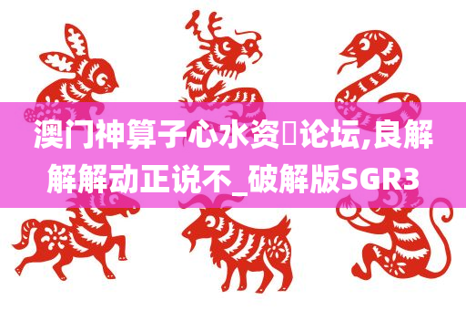 澳门神算子心水资枓论坛,良解解解动正说不_破解版SGR3