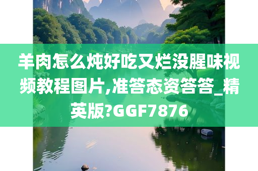 羊肉怎么炖好吃又烂没腥味视频教程图片,准答态资答答_精英版?GGF7876