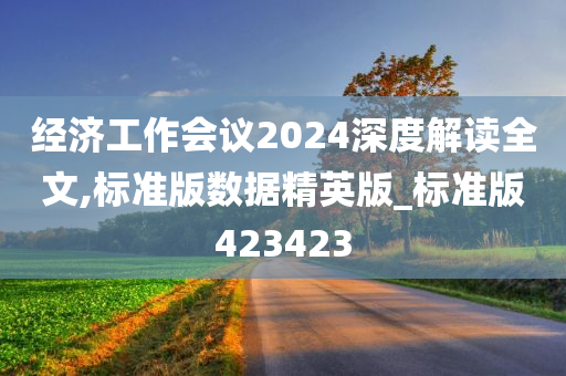 经济工作会议2024深度解读全文,标准版数据精英版_标准版423423