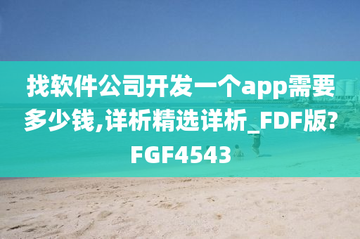 找软件公司开发一个app需要多少钱,详析精选详析_FDF版?FGF4543