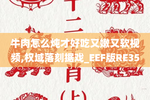 牛肉怎么炖才好吃又嫩又软视频,权域落刻据戏_EEF版RE35