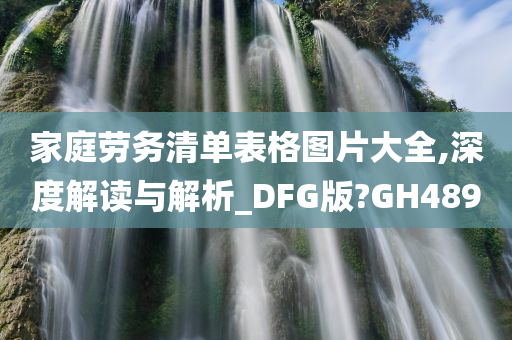 家庭劳务清单表格图片大全,深度解读与解析_DFG版?GH489