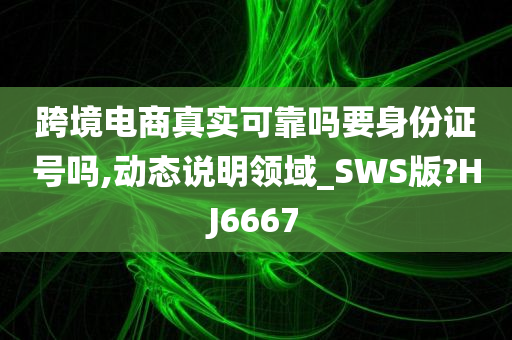 跨境电商真实可靠吗要身份证号吗,动态说明领域_SWS版?HJ6667