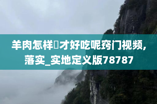 羊肉怎样炆才好吃呢窍门视频,落实_实地定义版78787