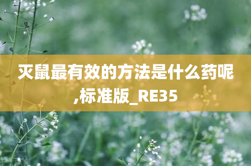 灭鼠最有效的方法是什么药呢,标准版_RE35