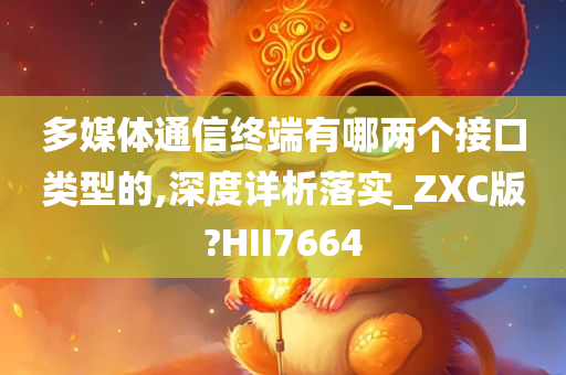 多媒体通信终端有哪两个接口类型的,深度详析落实_ZXC版?HII7664