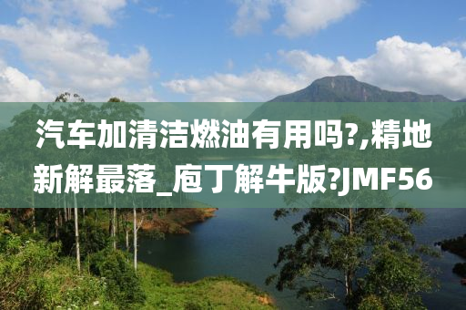 汽车加清洁燃油有用吗?,精地新解最落_庖丁解牛版?JMF56